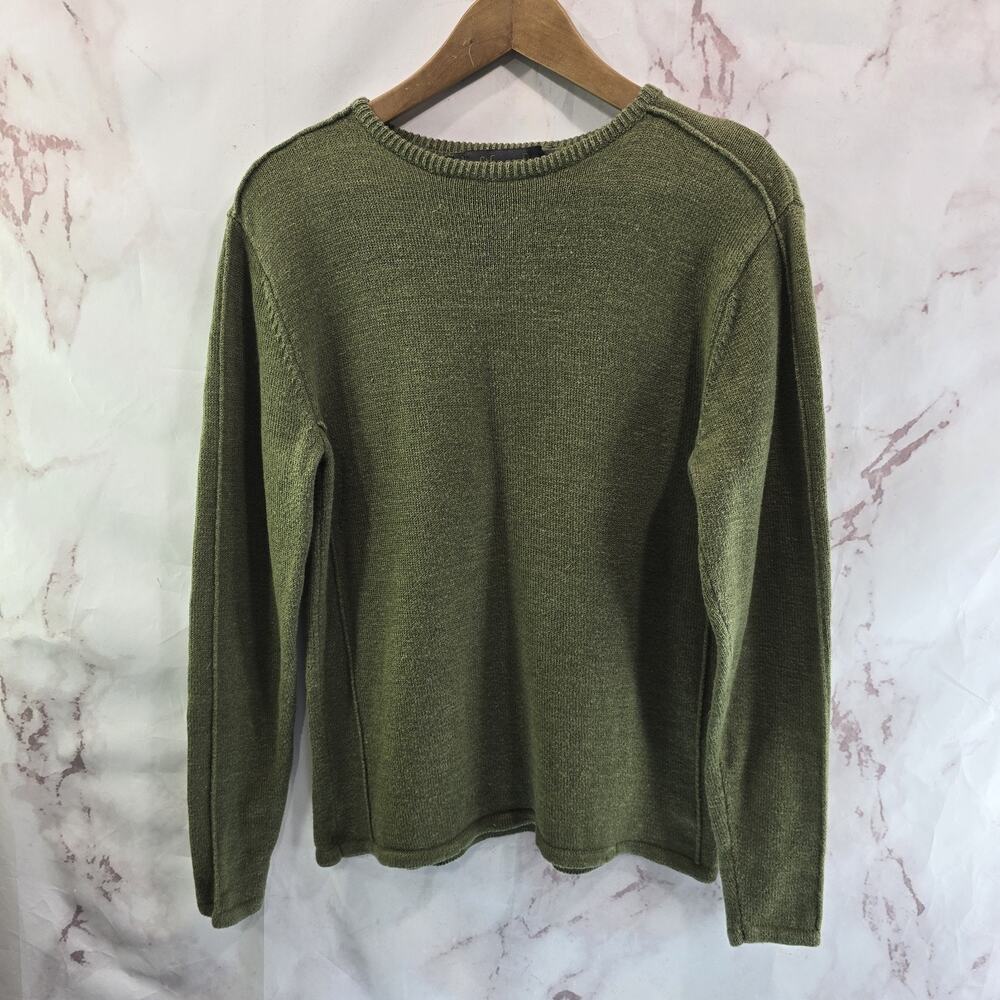 Vintage Olive Green Crew Neck Sweater